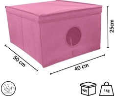 ORDINETT Folding box L size 50x40x25cm Blossom