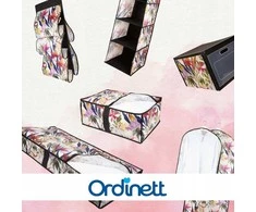 ORDINETT Folding box L size 50x40x25cm Floral Beauty