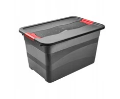 keeeper Aufbewahrungsbox"Box Solido" 52 Liter graphite/raudona mit Deckel Deckel
