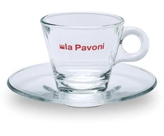 La Pavoni 6 szklanych filiżanek do espresso su podstawkami (LPACUPGL01)