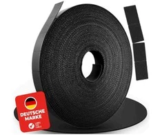 Label the Cable RIP STRAPS Velcro Roll – juodas, 10m