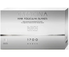 Labo Suisse, Crescina Follicular Islands 1700, plaukų augimą skatinantis serumas ampulėse, galvos odai, moterims, 10 + 10 vnt. moterims