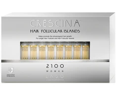 Labo Crescina Follicular Islands 2100 plaukų augimui skatinti ampulės – serumas galvos odai moterims, 20 vnt.