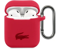 Lacoste Dėklas na ausinės Apple Airpods 1/2 Liquid silikoninis Glossy Printing Logo dėklas Raudona [kod produktu: ]