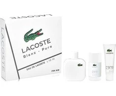 Lacoste Eau de Lacoste L.12.12 Blanc for Men (Rinkinys Vyrams) EDT 100ml + 50ml Dušo želė + 75ml Rutulinis dezodorantas