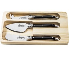 Sūrio peilių rinkinys LAGUIOLE by STYLE DE VIE, 3 vnt., juodi