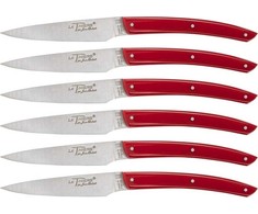 Laguiole Tradition Jean Dubost Laguiole 6 pcs. Peilis Set, Acrylic Raudona