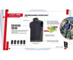 Lahti Pro Bezrękawnik Šiltinta liemenė, juoda ir žalia, "2xl", ce, Lahti