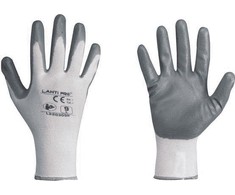 Lahti Pro Rękawice Nitrilo pirštinės, pilkos ir baltos, l220310p, kartonas, "10", ce, Lahti