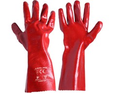 Lahti Pro Rękawice Ilgos raudonos PVC pirštinės l240210p, 12 porų, "10", ce, Lahti