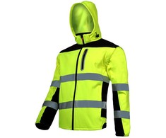 Lahti Pro Įspėjamasis softshell džemperis su nuimamomis rankovėmis, geltonas, "L", ce, Lahti