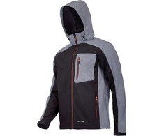 Lahti Pro Striukė Softshell striukė su gobtuvu. Juoda-pilka-pomponuota, "2xl", ce, lahti