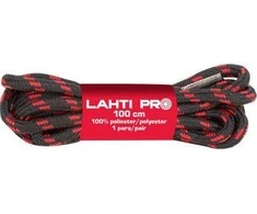 Lahti Pro Sznurowadła Apvalūs batraiščiai juodi-raudoni l904015p, 10 porų, 150 cm, Lahti