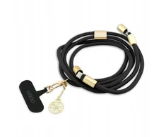 Guess Crossbody virvelė 4G Charm su įkrovimo kabeliu USB-C/USB-C juodos spalvos