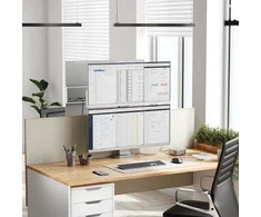 Laikiklis Alogic „Elevate 34“ dvigubas vertikalus monitoriaus stovas, sidabrinis