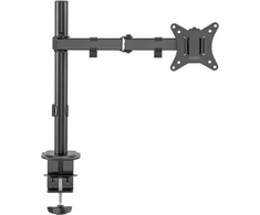 Vieno monitoriaus stalo laikiklis DELTACO, pakreipiamas, pasukamas, pasukamas, 13–32", 9kg / ARM-0303-B / 1903411