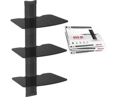 Laikiklis Ergosolid OVI-S3 - Garso/vaizdo/DVD lentynėlė, grūdintas stiklas, labai aukštos kokybės