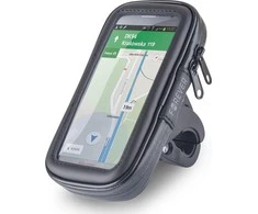 Forever BH-100 dviračio laikiklis, skirtas mobiliesiems telefonams iki 6,5"; Su langu Juodas