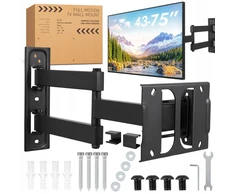 Laikiklis Grape Visaro Wall mount | WMA75 Full Motion TV Mount | Maximum weight (capacity) 30 kg | Juodas