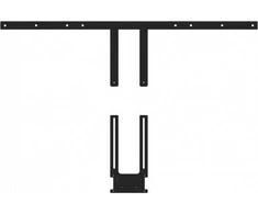 Laikiklis Hagor HAGOR Poly Ekranas Adapteris 140-191cm 55-75col., skirtas Poly Studio ir Poly Studio X50 kameroms VESA max 800mm aukštis reguliuojamas