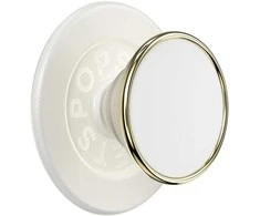 Laikiklis ir stovas telefonui „Popsockets Round Luxe Coconut Creme Enamel MagSafe“ smėlio spalvos 8