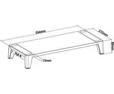 Laikiklis InLine® monitoriaus platforma+ su 2x USB 3.2 Gen1 ir QC3 įkrovimo prievadais, 80 mm, maks. 15 kg
