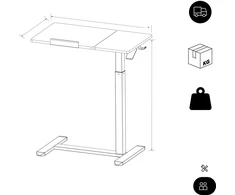 Laikiklis Jan Nowak Staliukas pod laptopa regulowany, mobilny, daugiafunkcinis, juoda: BILL (5907367515329)