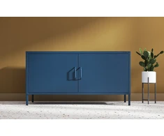 Laikiklis Jan Nowak Metalinė TV spintelė ant kojelių tamsiai mėlyna, 1150 x 595 x 400 mm: ROSA Modern (5904405577370)