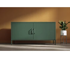 Laikiklis Jan Nowak RTV spintelė metalinė ant kojelių butelio žalios spalvos Modern ROSA, 1150 x 595 x 400 mm