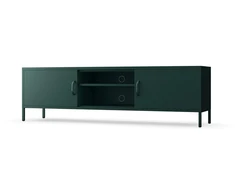Laikiklis Jan Nowak TV staliukas metalinis platus XL ant kojelių butelių žalios spalvos, 1700 x 400 x 500 mm: Rosaria (5904405579480)