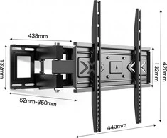 Laikiklis LED/LCD TV MONTAVIMAS 32-70" 40KG UY-150 ART vertikalus/horizontalus reguliavimas 52-350mm vieno dydžio