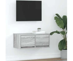 Laikiklis Pilka Sonoma televizoriaus spintelė 60x31x25,5 cm Klijuota mediena