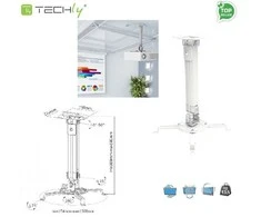 Techly ICA-PM 18S projektoriaus stovas Lubos Sidabras