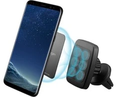 Spigen Tiekimas | Kuel H12 šešiašerdis magnetinis automobilio laikiklis | Juodas | Stiprus 6 dalių magnetas užtikrina stabilumą be likučių; Oro ventiliacijos guminis pagrindas suteikia visą priekinio stiklo vaizdą; 360° sukimosi funkcija patogiam žiūrėjimui; Lygus paviršius suteikia modernistinį dizainą; Suderinamas su bet kuriuo išmaniuoju telefonu.