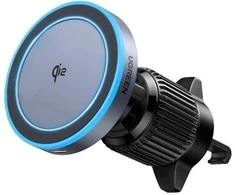 Ugreen W708 Wireless Charger Holder su MagSafe, Qi2, skirtas Air Vent - juodos spalvos