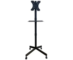 Laikiklis Techly Mobilus vežimėlio stovas televizoriams 32-60" iki 40 kg, reguliuojama AV lentyna