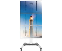 Laikiklis Techly Stojak mobilny 3x TV 32-55" do 150kg do ściany video