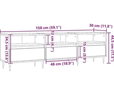 Laikiklis televizoriaus spintelė Antique Wood 150x30x44,5 cm