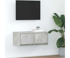 Laikiklis TV spintelė, betono pilka, 60x31x25,5 cm, klijuota mediena