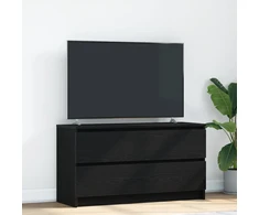 Laikiklis TV spintelė, juoda, 100x35x54 cm, klijuota mediena