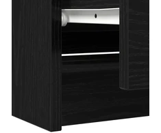 Laikiklis TV spintelė, juoda, 100x35x54 cm, klijuota mediena