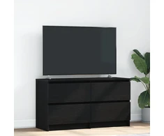 Laikiklis TV spintelė, juoda, 100x35x54 cm, klijuota mediena