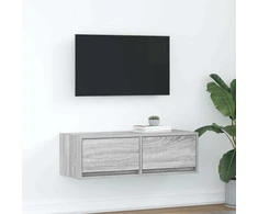 Laikiklis TV spintelė, pilka, Sonoma, 80x31x25,5 cm, klijuota mediena