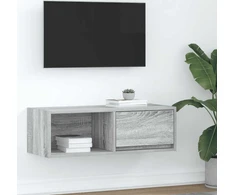 Laikiklis TV spintelė, pilka, Sonoma, 80x31x25,5 cm, klijuota mediena