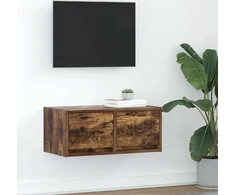 Laikiklis TV spintelė Rūkyto ąžuolo spalvos 60x31x25,5 cm Klijuota mediena