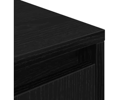 Laikiklis TV spintelė su LED apšvietimu, juodo ąžuolo spalvos, 160,5 x 41 x 50 cm
