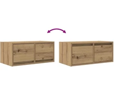 Laikiklis TV spintelės, 2 vnt., „Artisan Oak“, 60 x 31 x 25,5 cm, klijuota mediena