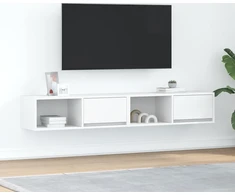 Laikiklis TV spintelės, 2 vnt., baltos, 80 x 31 x 25,5 cm, klijuota mediena