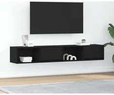 Laikiklis TV spintelės, 2 vnt., juodo ąžuolo, 80 x 31 x 25,5 cm, klijuota mediena