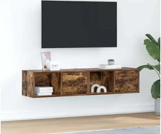 Laikiklis TV spintelės, 2 vnt., rūkyto ąžuolo, 60x31x25,5 cm, klijuota mediena